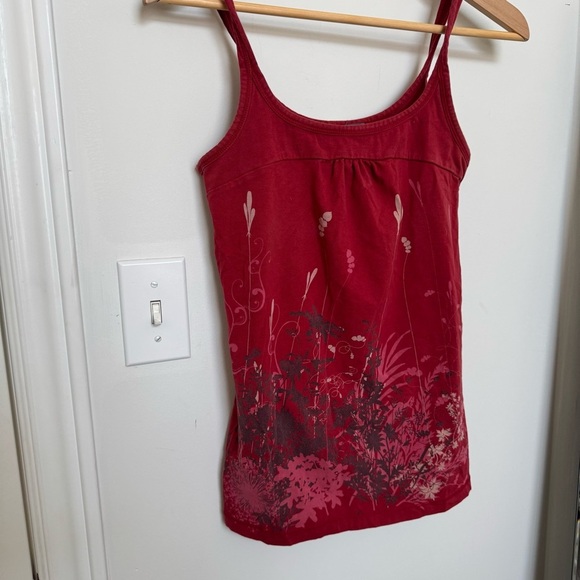Y2K vintage Jacob Floral Red Tank Top prairie M western cowgirl grunge - Picture 4 of 6